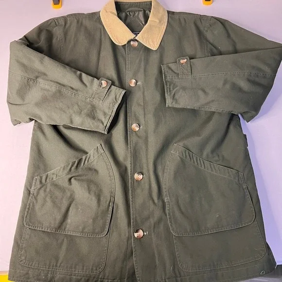 Susquehanna Trail Mens Large Chore Coat Green Workwear Utility - Picture 2 of 11
